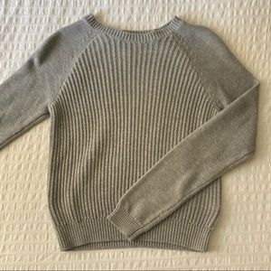 grey knit sweater